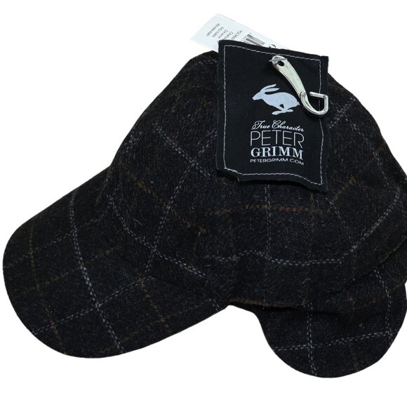 Peter Grimm Deveon Plaid Ear Flap Insulated Wool Blend Hat Baseball Cap OSFM NWT - Picture 2 of 4